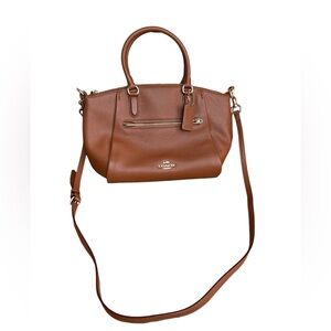 Coach Elise Satchel Bag with Detachable Crossbody Strap. Saddle Tan NWOT